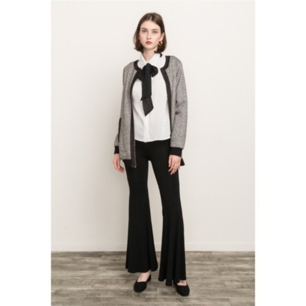 LUREX TWILL VEGAN LEATHER MIX BOMBER